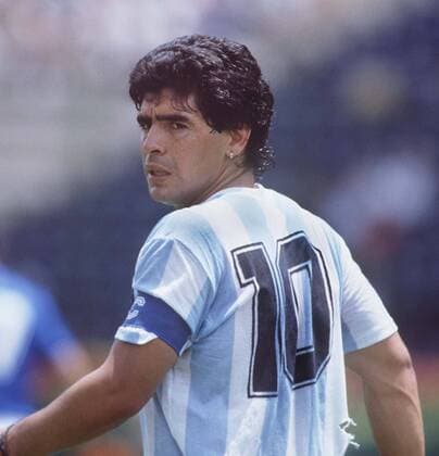 Diego Maradona (Arg). Argentina v Italy. World Cup Finals 1986. 05 06 1986. 