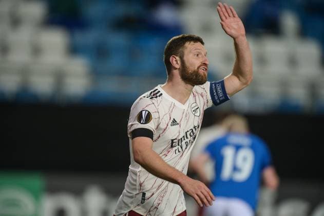 MOLDE, NORWAY - NOVEMBER 26: Shkodran Mustafi of Arsenal during the UEFA Europa League Group B stage match between Molde FK and Arsenal FC at Molde Stadion on November 26, 2020 in Molde, Norway. (Photo by Erik Birkeland) SPO, SOC, FOC  Copyright: xErikxBirkeland