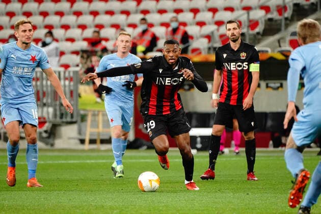 Jeff Reine Adelaide (OGC Nice) FOOTBALL : OGC Nice vs Slavia Prague - Europa Ligue - Nice - 26 11 2020 NorbertScanella PanoramiC 