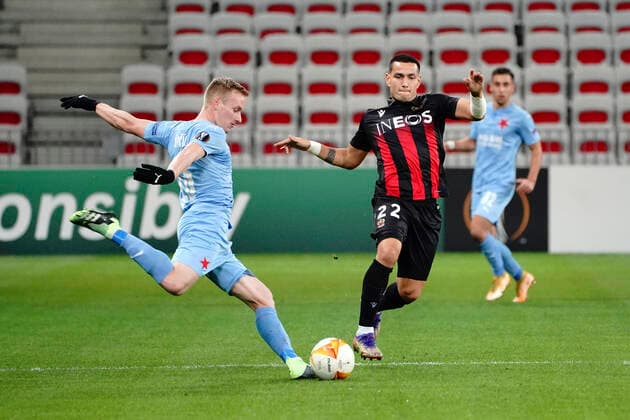 Rony Lopes (OGC Nice) FOOTBALL : OGC Nice vs Slavia Prague - Europa Ligue - Nice - 26 11 2020 NorbertScanella PanoramiC 