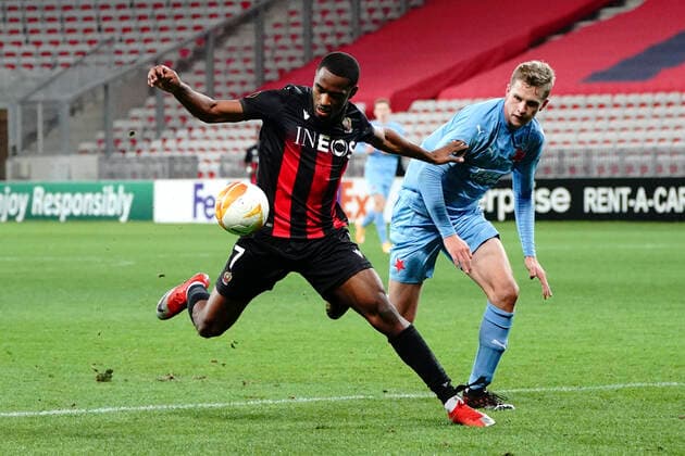 Myziane Maolida (OGC Nice) FOOTBALL : OGC Nice vs Slavia Prague - Europa Ligue - Nice - 26 11 2020 NorbertScanella PanoramiC 