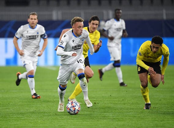 Noa Lang FC Bruges , right Jude Bellingham Borussia Dortmund 24 11 2020, Football, UEFA Champions League, Season 2020 2021, 4 Matchday, Borussia Dortmund Club Bruges 3 0 Photo TEAM2sportphoto Dortmund Nordrhein Westfalen Germany Team2