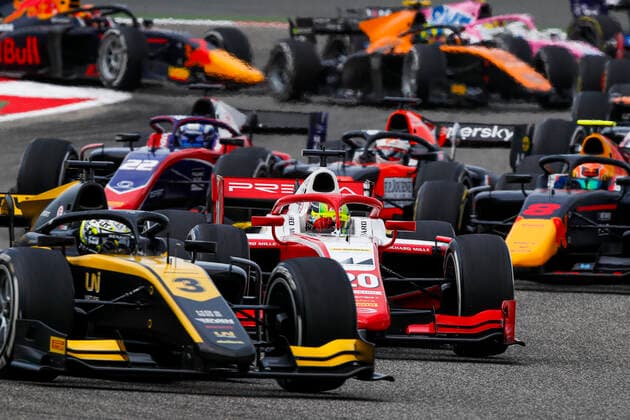 Motorsports FIA Formula 2 World Championship 2020, Grand Prix of Bahrain, Start, 20 Mick Schumacher GER, PREMA Racing , Sakhir Bahrain