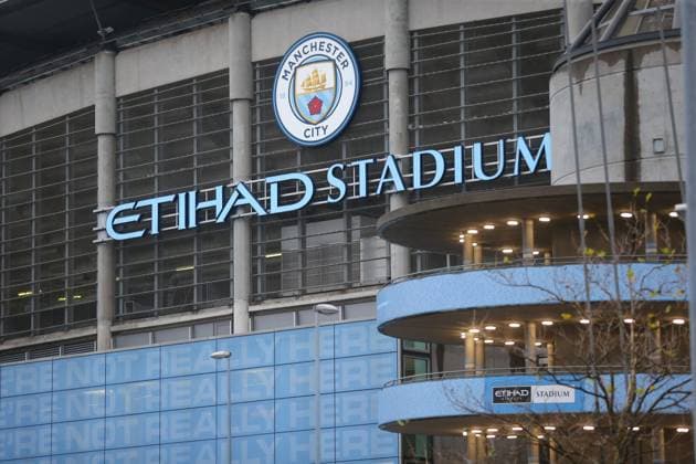 Manchester City v Burnley Premier League 28 11 2020. General view outside the Etihad Stadium during the Premier League match between Manchester City and Burnley at the Etihad Stadium, Manchester, England on 28 November 2020. Manchester Etihad Stadium Manchester England Editorial use only DataCo restrictions apply See www.football-dataco.com , Copyright: xJohnxPottsx PSI-11227-0006