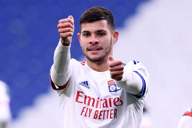 JOIE - FAIR PLAY - 39 BRUNO GUIMARAES (OL) FOOTBALL : Lyon vs Reims - Ligue 1 Uber Eats - 29 11 2020 FEP Panoramic 