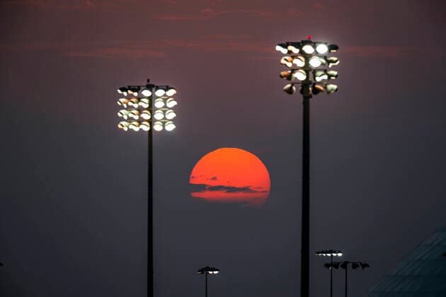 Motorsports FIA Formula One World Championship 2020, Grand Prix of Bahrain, Sunset atmosphere Sakhir Bahrain