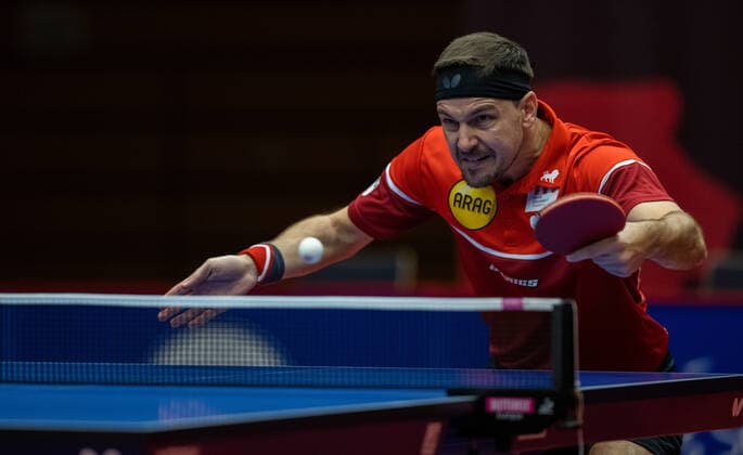 Timo Boll Düsseldorf Borussia Düsseldorf 1 FC Saarbrücken TT 29 11 2020, Table Tennis 1 Bundesliga, Men, Season 2020 21 Photo Moritz Müller Only for Editorial use