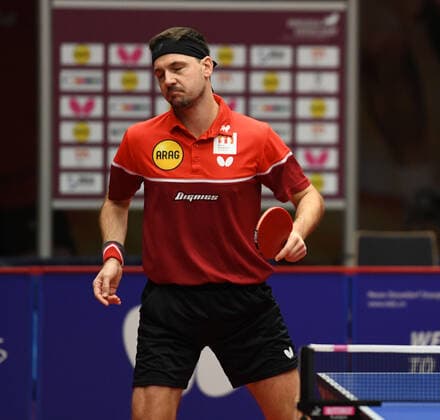 Table tennis Bundesliga Borussia Düsseldorf 1 FC Saarbrücken TT 29 11 2020 Timo Boll Bor Düsseldorf disappointed HM