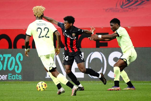 Andy Pelmard (OGC Nice) FOOTBALL : OGC Nice vs Dijon FCO - Ligue 1 Uber Eats - Nice - 29 11 2020 NorbertScanella PanoramiC 