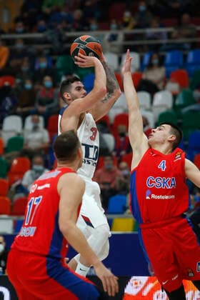Russian Federation. Moscow. 12 nov 2020. MEGASPORT Palace. EUROLEAGUE 2020-2021. . EUROLEAGUE. PBC CSKA Moscow vs Kirolbet Baskonia Vitoria-Gasteiz, Spain. 3.Luca Vildoza ( Baskonia). 