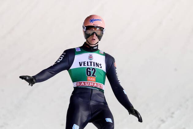 NORDIC SKIING - FIS WC Ruka, Nordic Opening KUUSAMO,FINLAND,29.NOV.20 - NORDIC SKIING, Ski jumping, Skispringen, Ski, nordisch - FIS World Cup, Nordic Opening, large hill, men. Image shows Karl Geiger (GER). GEPAxpictures xChristianxWalgram