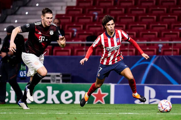December 1, 2020, Madrid, Madrid, Spain: Joao Felix of Atletico de Madrid and Niklas Sule of Bayern Munich during UEFA Champions League Group A stage match between Atletico de Madrid and Bayern Munich at Wanda Metropolitano Stadium in Madrid, Spain. December 01, 2020. Madrid Spain - ZUMAp177 20201201_znp_p177_037 Copyright: xAngelxPerezx