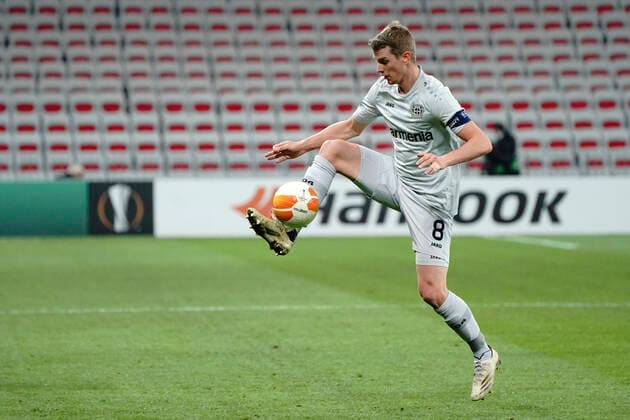Lars Bender (Bayer Leverkusen) FOOTBALL : OGC Nice vs Bayer Leverkusen - Europa Ligue - Nice - 03 12 2020 NorbertScanella PanoramiC 