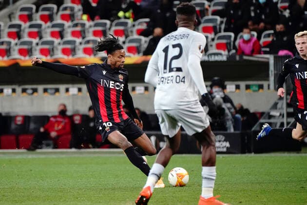 Khephren Thuram (OGC Nice) FOOTBALL : OGC Nice vs Bayer Leverkusen - Europa Ligue - Nice - 03 12 2020 NorbertScanella PanoramiC 
