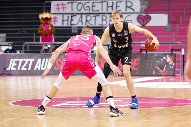 BBL easyCredit Basketball Bundesliga Season 2020 2021 4 Matchday on Thursday, December 03, 2020 at Telekom Dome Telekom Baskets Bonn Hamburg Towers v l Deividas Gailius Bonn , Jordan Swing Towers Telekom Baskets Bonn Hamburg Towers