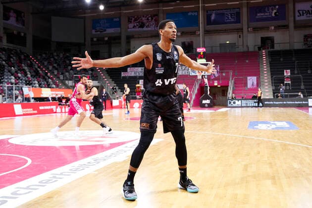 BBL easyCredit Basketball Bundesliga Season 2020 2021 4 Matchday on Thursday, 03 December 2020 at Telekom Dome Telekom Baskets Bonn Hamburg Towers Kameron Taylor Towers Telekom Baskets Bonn Hamburg Towers