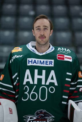 Olivier Roy goalkeeper Augsburg Panther 31, DEL, portrait date 2020 2021,