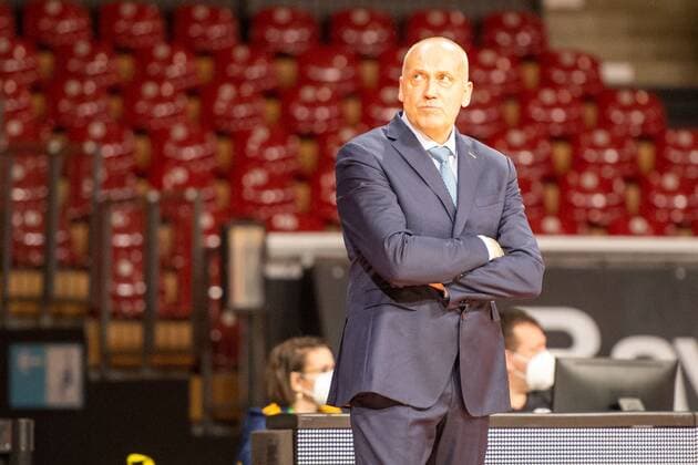 Head Coach Rimas Kurtinaitis BK Khimki Moscow, FC Bayern Basketball vs BC Khimki Moscow, Basketball, Euroleague, 04 12 2020 Munich Bayern Germany Copyright: xkolbert-press UlrichxGamelx