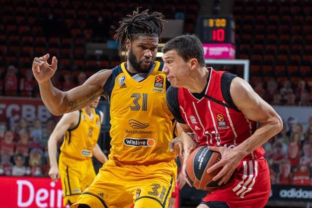 Devin Booker 31 BK Khimki Moscow , Vladimir Lucic 11 FC Bayern , FC Bayern Basketball vs BC Khimki Moscow, Basketball, Euroleague, 04 12 2020 Munich Bayern Germany Copyright: xkolbert-press UlrichxGamelx