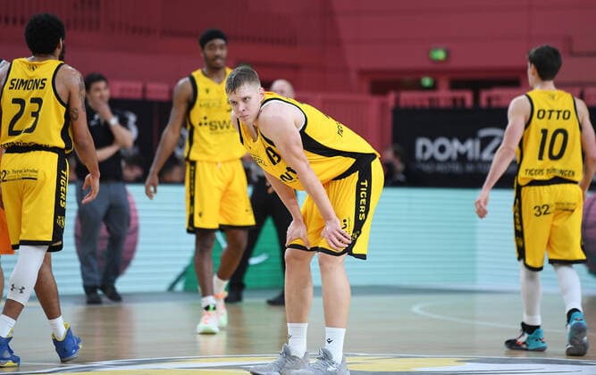 Basketball 2 Bundesliga 2020 2021 9 Matchday 05 12 2020 Tigers Tuebingen Rostock Seawolves disappointment Tigers Elias Valtonen Mitte