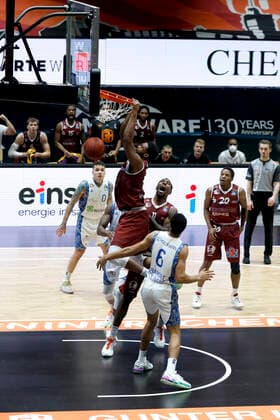 06 12 2020, easyCredit Basketball Bundesliga, BBL, Season 2020 2021, Men, Chemnitz Niners Fraport Skyliners Frankfurt Joe Lawson, Niners Chemnitz Chemnitz Messe Chemnitz Sachsen Germany