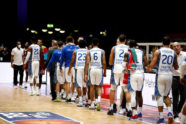 06 12 2020, easyCredit Basketball Bundesliga, BBL, Season 2020 2021, Men, Chemnitz Niners Fraport Skyliners Frankfurt Farewell Chemnitz Fair Chemnitz Sachsen Germany