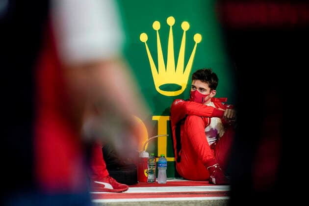 December 6, 2020, Sakhir, Bahrain: CHARLES LECLERC of Monaco and Scuderia Ferrari is seen on the starting grid before the 2020 FIA Formula 1 Sakhir Grand Prix at Bahrain International Circuit in Sakhir, Bahrain. Sakhir Bahrain - ZUMAg147 20201206_zap_g147_117 Copyright: xJamesxGasperottix