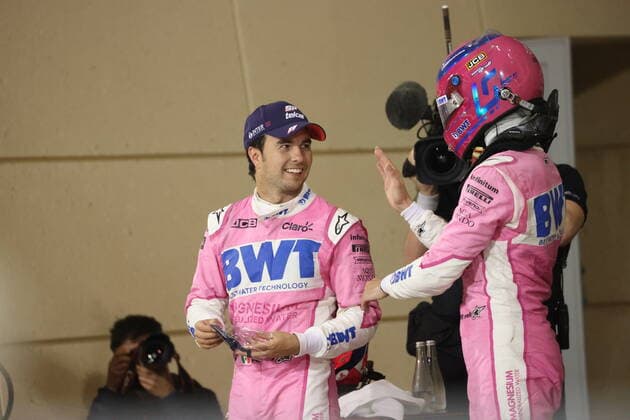 Motorsports FIA Formula One World Championship 2020, Grand Prix of Sakhir, 11 Sergio Perez MEX, BWT Racing Point F1 Team , 18 Lance Stroll CAN, BWT Racing Point F1 Team , Sakhir Bahrain
