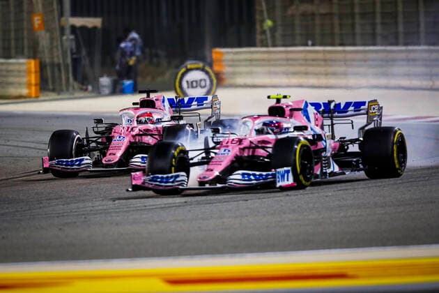 Bilder des Jahres 2020, Sport 12 Dezember Sport Themen der Woche KW49 Sport Bilder des Tages 18 STROLL Lance (can), Racing Point F1 RP20, 11 PEREZ Sergio (mex), Racing Point F1 RP20, action during the Formula 1 Rolex Sakhir Grand Prix 2020, from December 4 to 6, 2020 on the Bahrain International Circuit, in Sakhir, Bahrain FORMULE 1 : Grand Prix de Sakhir - 06 12 20202 DPPI PANORAMIC  00120035__GDN0753