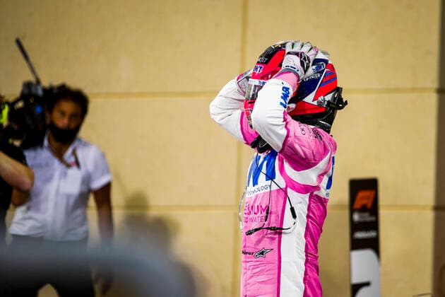 PEREZ Sergio (mex), Racing Point F1 RP20 celebrates his first win in F1 during the Formula 1 Rolex Sakhir Grand Prix 2020, from December 4 to 6, 2020 on the Bahrain International Circuit, in Sakhir, Bahrain FORMULE 1 : Grand Prix de Sakhir - 06 12 20202 DPPI PANORAMIC  00120035__GDE0483
