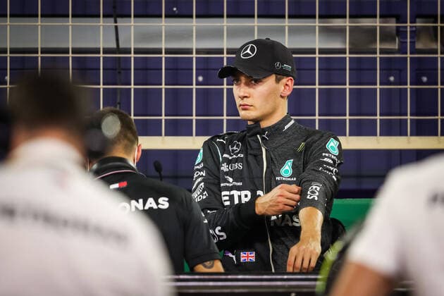 RUSSELL George (gbr), Mercedes AMG F1 GP W11 Hybrid EQ Power+, portrait during the Formula 1 Rolex Sakhir Grand Prix 2020, from December 4 to 6, 2020 on the Bahrain International Circuit, in Sakhir, Bahrain - FORMULE 1 : Grand Prix de Sakhir - 06 12 20202 DPPI PANORAMIC  00120035_AV2_5294