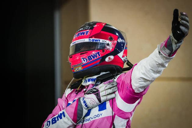 PEREZ Sergio (mex), Racing Point F1 RP20 celebrates his first win in F1 during the Formula 1 Rolex Sakhir Grand Prix 2020, from December 4 to 6, 2020 on the Bahrain International Circuit, in Sakhir, Bahrain FORMULE 1 : Grand Prix de Sakhir - 06 12 20202 DPPI PANORAMIC  00120035_AV2_6202