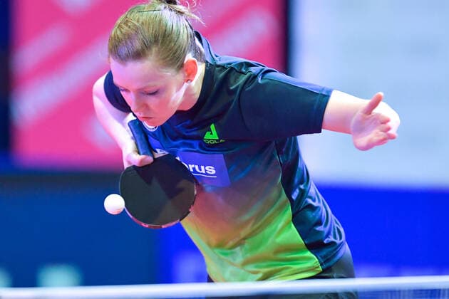 Table tennis, Tischtennis - ETTU CL, women, finals LINZ,AUSTRIA,07.DEC.20 - TABLE TENNIS -ETTU Champions League women, finals. Image shows Britt Eerland (TTC Berlin eastside). GEPAxpictures xChristianxMoser