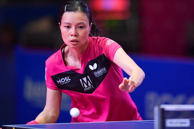Table tennis, Tischtennis - ETTU CL, women, finals LINZ,AUSTRIA,07.DEC.20 - TABLE TENNIS -ETTU Champions League women, finals. Image shows Wu Jiaduo (Metz TT). GEPAxpictures xChristianxMoser