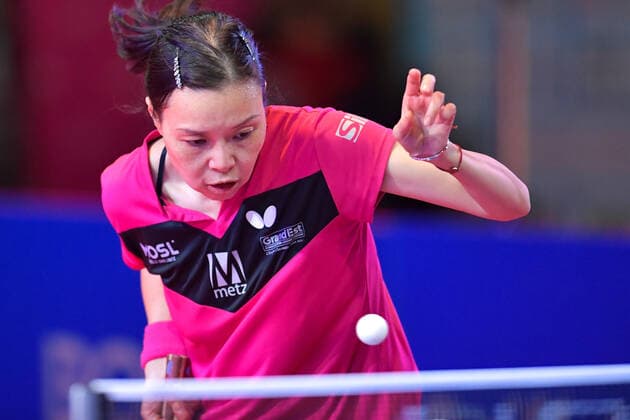 Table tennis, Tischtennis - ETTU CL, women, finals LINZ,AUSTRIA,07.DEC.20 - TABLE TENNIS -ETTU Champions League women, finals. Image shows Wu Jiaduo (Metz TT). GEPAxpictures xChristianxMoser