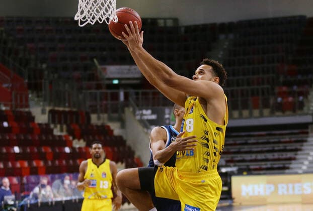 Ludwigsburg , Basketball easyCredit BBL Bundesliga , MHP GIANTS Ludwigsburg vs Alba Berlin , Elias Harris Riesen