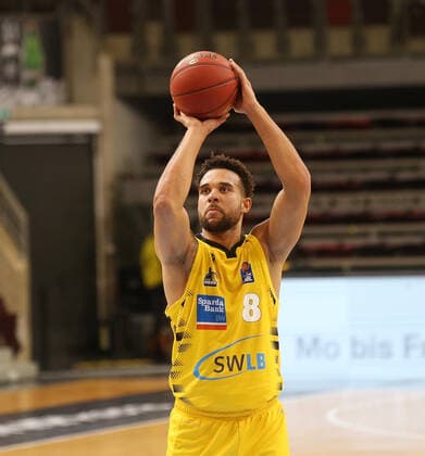 Elias Harris Riesen MHP Riesen Ludwigsburg vs. Alba Berlin Basketball Bundesliga 2020 2021 Ludwigsburg , GER, 08 12 2020,