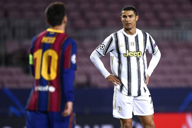 Bilder des Jahres 2020, Sport 12 Dezember Sport Themen der Woche KW50 Barcellona (Spagna) 08 12 2020 - Champions League Barcellona-Juventus Image nella foto: Cristiano Ronaldo-Lionel Messi 