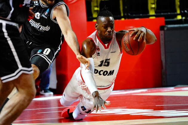 Wilfried Yeguete (AS Monaco) BASKETBALL : AS Monaco vs Vitus Bologne - Eurocup - Monaco - 09 12 2020 NorbertScanella PanoramiC 