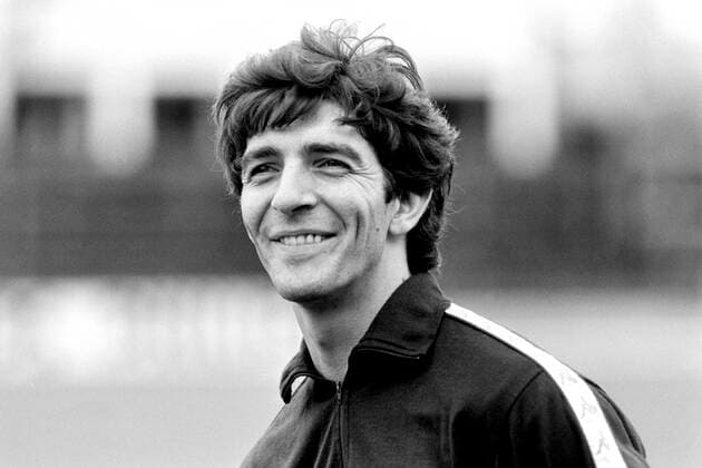 Archivbilder der Woche SPORT KW50 820914 Football, Champions League, Hvidovre - Juventus: Paolo Rossi, Juventus, on the 14th of September 1982 in Hvidorvre. *** 820914 Football, Champions League, Hvidovre Juventus Paolo Rossi, Juventus, on the 14th of September 1982 in Hvidorvre,  Copyright: BILDBYRAN BB820914BB033