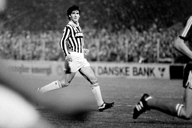 820915 Fotball, Champions League, Hvidovre - Juventus, 1-4: Paolo Rossi, Juventus, on the 15th of September 1982. *** 820915 Football, Champions League, Hvidovre Juventus, 1 4 Paolo Rossi, Juventus, on the 15th of September 1982,  Copyright: BILDBYRAN BB820915BB012