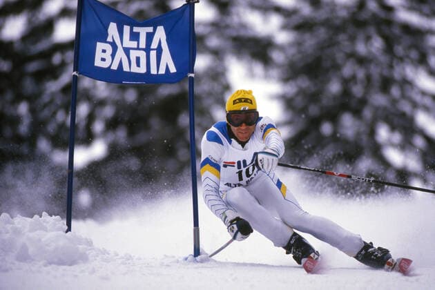 Archivbilder der Woche SPORT KW50 Ingemar STENMARK, SWE, Schweden, Ski Alpin, Skirennlaeufer, Aktion, Alta Badia, Italien, 14.12.1986, Â *** Ingemar STENMARK, SWE, Sweden, Alpine Skiing, Ski Race, Action, Alta Badia, Italy, 14 12 1986, Â