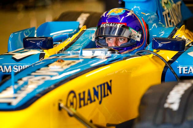 Motorsports FIA Formula One World Championship 2020, Grand Prix of Abu Dhabi, Fernando Alonso ESP drives his former Renault R25 of 2005 Abu Dhabi United Arab Emirates