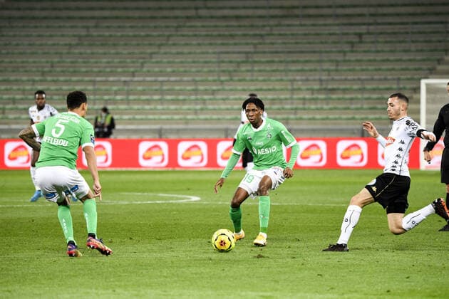 19 YVAN NEYOU NOUPA (ASSE) FOOTBALL : Saint Etienne vs Angers - Ligue 1 Uber Eats - 11 12 2020 FEP Panoramic 