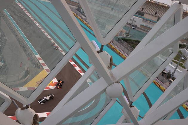Motorsports FIA Formula One World Championship 2020, Grand Prix of Abu Dhabi, 6 Nicholas Latifi CAN, Williams Racing , 33 Max Verstappen NLD, Aston Martin Red Bull Racing , Abu Dhabi United Arab Emirates