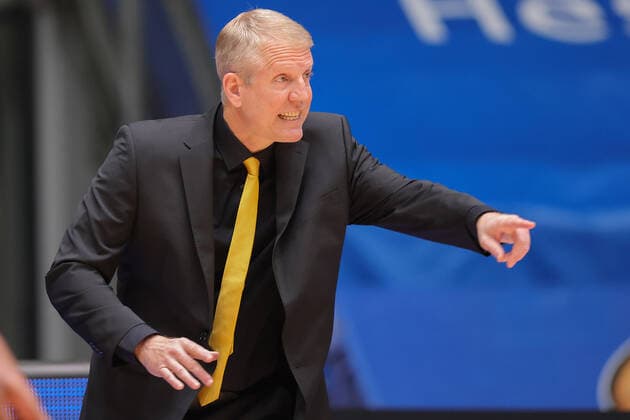 Fraport Skyliners MHP GIANTS Ludwigsburg, easyCredit BBL Headcoach John Patrick Ludwigsburg Basketball game of easyCredit BBL between Fraport Skyliners and MHP GIANTS Ludwigsburg on December 12, 2020 in the Fraport Arena in Frankfurt am Main, Frankfurt am Main Hesse Germany Fraport Arena