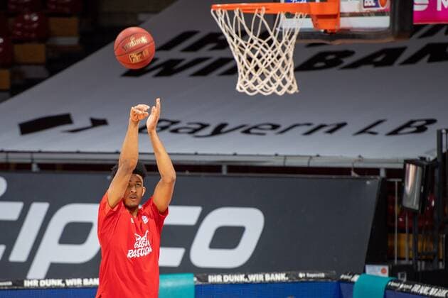 Jason George 1 FC Bayern , Warmup, FC Bayern Basketball vs Giessen 46ers, BBL, 13 12 2020 Munich Bayern Germany Copyright: xkolbert-press UlrichxGamelx