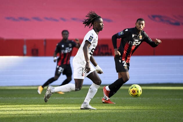 10 EDUARDO CAMAVINGA (REN) FOOTBALL : Nice vs Rennes - Ligue 1 Uber Eats - 13 12 2020 FEP Panoramic 