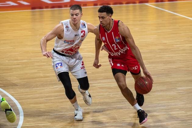 Liam O Reilly 3 Giessen 46ers , Wade Baldwin 2 FC Bayern , FC Bayern Basketball vs Giessen 46ers, BBL, 13 12 2020 Munich Bayern Germany Copyright: xkolbert-press UlrichxGamelx
