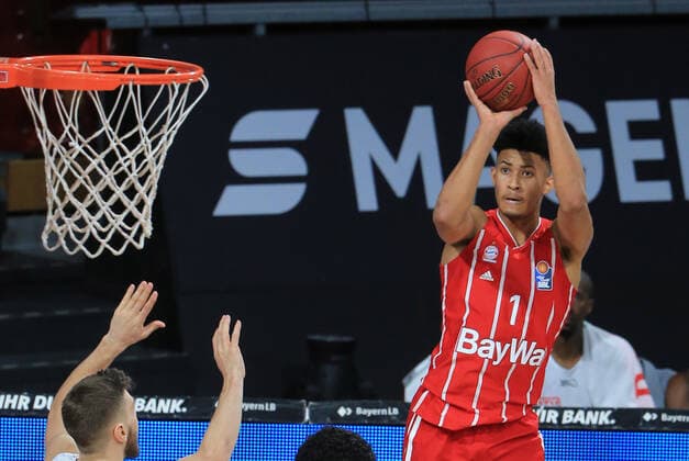 13 12 2020, BBL, FC Bayern Basketball vs Giessen 46ers, Audi Dome Munich, Basketball, Sports, pictured Jason George FCB Basketball